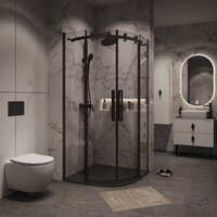 Душевой уголок Grossman Classic 90x90x195 301.K33.04.9090.21.00 (черный матовый/прозрачное стекло) - Превью изображения №8 — Интернет-магазин samo.by