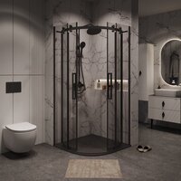 Душевой уголок Grossman Classic 90x90x195 301.K33.04.9090.21.00 (черный матовый/прозрачное стекло) - Превью изображения №9 — Интернет-магазин samo.by