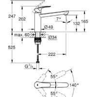 Смеситель Grohe Eurosmart 30463000 - Превью изображения №4 — Интернет-магазин samo.by