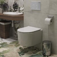 Унитаз подвесной Roxen Simple Compact в комплекте с инсталляцией StounFix Dual Fresh 6 в 1 919136 (кнопка: хром матовый) - Превью изображения №10 — Интернет-магазин samo.by