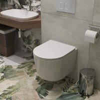 Унитаз подвесной Roxen Simple Compact в комплекте с инсталляцией StounFix Dual Fresh 6 в 1 919136 (кнопка: хром матовый) - Превью изображения №11 — Интернет-магазин samo.by