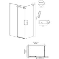 Душевой уголок Grossman Classic 120x80x195 120.K33.04.1280.10.00 (хром/прозрачное стекло) - Превью изображения №10 — Интернет-магазин samo.by