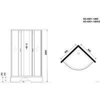 Душевая кабина Niagara NG-6501-14BK 90x90x215 - Превью изображения №3 — Интернет-магазин samo.by