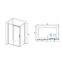 Душевой уголок RGW TO-44 02074470-11 170x100 (хром/прозрачное стекло) - Превью изображения №2 — Интернет-магазин samo.by