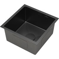 Кухонная мойка Roxen Uno 560210-44B (440*440) PVD графит под столешницу (с ролл-матом и дозатором) - Превью изображения №5 — Интернет-магазин samo.by