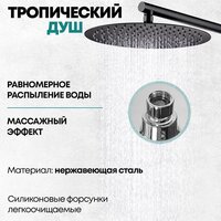 Душевая система  Grocenberg GB5001 (черный матовый) - Превью изображения №9 — Интернет-магазин samo.by