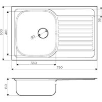 Кухонная мойка Omoikiri Kashiogawa 79 IN - Превью изображения №2 — Интернет-магазин samo.by