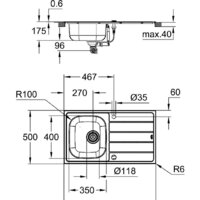 Кухонная мойка Grohe K200 45-S 86/50 1.0 rev 31552SD1 - Превью изображения №4 — Интернет-магазин samo.by