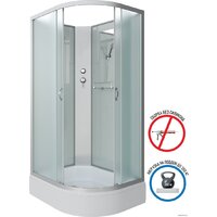 Душевая кабина Niagara NG-33084-14LBK 100x80 (матовое стекло) - Превью изображения №3 — Интернет-магазин samo.by