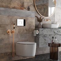 Унитаз подвесной Roxen Simple Compact в комплекте с инсталляцией StounFix Dual Fresh 6 в 1 918025 (кнопка: хром глянец) - Превью изображения №13 — Интернет-магазин samo.by