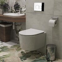 Унитаз подвесной Roxen Simple Compact в комплекте с инсталляцией StounFix Dual Fresh 6 в 1 918025 (кнопка: хром глянец) - Превью изображения №10 — Интернет-магазин samo.by