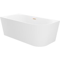 Ванна Wellsee Excellence Pro 140x70 28760504R (пристенная ванна (левая) белый глянец, экран, ножки, сифон-автомат золото) - Превью изображения №2 — Интернет-магазин samo.by