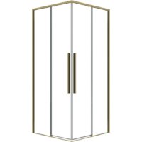 Grossman Galaxy 100x100x195 300.K33.01.1010.32.00 (золото сатин/прозрачное стекло)