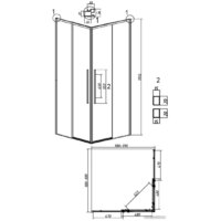 Душевой уголок Grossman Galaxy 100x100x195 300.K33.01.1010.32.00 (золото сатин/прозрачное стекло) - Превью изображения №11 — Интернет-магазин samo.by