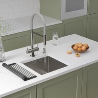 Кухонная мойка Roxen Uno 560210-44 (440*440) сатин под столешницу (с ролл-матом и дозатором) - Превью изображения №2 — Интернет-магазин samo.by