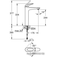 Смеситель Grohe Eurostyle 23719003 - Превью изображения №2 — Интернет-магазин samo.by