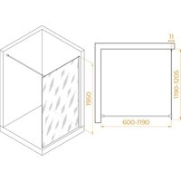 Душевая стенка RGW WA-002B 35100212-24 (черный/матовое стекло) - Превью изображения №2 — Интернет-магазин samo.by