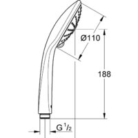 Душевая лейка Grohe Euphoria 110 Massage 27239001 - Превью изображения №4 — Интернет-магазин samo.by