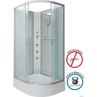 Душевая кабина Niagara NG-33084-14LBKG 100x80 (матовое стекло) - Превью изображения №3 — Интернет-магазин samo.by