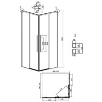 Душевой уголок Grossman Galaxy 90x80x195 300.K33.01.9080.21.10 (черный матовый/тонированное стекло) - Превью изображения №11 — Интернет-магазин samo.by