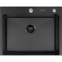 Кухонная мойка ARFEKA ECO AR мойка 600*500, коландер, дозатор BLACK - Превью изображения №4 — Интернет-магазин samo.by