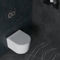 Унитаз подвесной Roxen Simple Compact в комплекте с инсталляцией StounFix Dual Fresh 6 в 1 917914 (кнопка: черный матовый) - Превью изображения №12 — Интернет-магазин samo.by