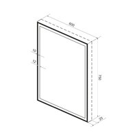  Wellsee Зеркало с фронтальной LED-подсветкой 7 Rays' Spectrum 172201260, 60 х 75 см (с сенсором и регулировкой яркости освещения) - Превью изображения №9 — Интернет-магазин samo.by