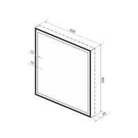  Wellsee Зеркало с фронтальной LED-подсветкой 7 Rays' Spectrum 172200410, 60 х 60 см (с сенсором и регулировкой яркости освещения) - Превью изображения №9 — Интернет-магазин samo.by