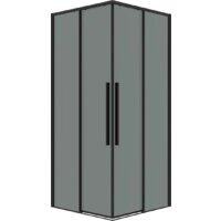 Grossman Galaxy 80x80x195 300.K33.01.8080.21.10 (черный матовый/тонированное стекло)