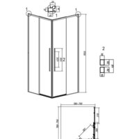 Душевой уголок Grossman Galaxy 80x80x195 300.K33.01.8080.21.10 (черный матовый/тонированное стекло) - Превью изображения №11 — Интернет-магазин samo.by