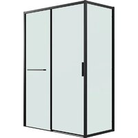Душевая стенка Grossman Style 100х195 200.K33.05.100.21.00 (черный матовый/стекло прозрачное) - Превью изображения №2 — Интернет-магазин samo.by