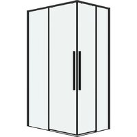 Grossman Galaxy 100x100x195 300.K33.01.1010.21.00 (черный матовый/прозрачное стекло)