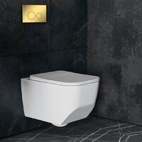 Унитаз подвесной Roxen Boro в комплекте с инсталляцией StounFix Dual Fresh 6 в 1 968023 (кнопка: золото глянцевое ) - Превью изображения №9 — Интернет-магазин samo.by