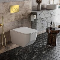 Унитаз подвесной Roxen Boro в комплекте с инсталляцией StounFix Dual Fresh 6 в 1 968023 (кнопка: золото глянцевое ) - Превью изображения №8 — Интернет-магазин samo.by