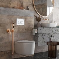 Унитаз подвесной Roxen Simple Compact в комплекте с инсталляцией StounFix Dual Fresh 6 в 1 916803 (кнопка: белый глянец) - Превью изображения №14 — Интернет-магазин samo.by