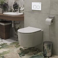 Унитаз подвесной Roxen Simple Compact в комплекте с инсталляцией StounFix Dual Fresh 6 в 1 916803 (кнопка: белый глянец) - Превью изображения №11 — Интернет-магазин samo.by