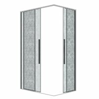 Душевой уголок Grossman Galaxy 90x70x195 300.K33.01.9070.10.02 (хром/шиншилла стекло) - Превью изображения №2 — Интернет-магазин samo.by