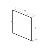  Wellsee Зеркало с фоновой LED-подсветкой 7 Rays' Spectrum 172200390, 80 х 80 см (с сенсором и регулировкой яркости освещения) - Превью изображения №9 — Интернет-магазин samo.by