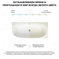Ванна Wellsee Belle Spa 2.0 160x75 235803004 (пристенная ванна (правая) белый глянец, экран, каркас, сифон-автомат золото) - Превью изображения №7 — Интернет-магазин samo.by