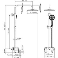 Душевая система  Wasserkraft A18501 - Превью изображения №8 — Интернет-магазин samo.by