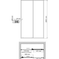 Душевая дверь Wasserkraft Dill 61S12 - Превью изображения №3 — Интернет-магазин samo.by