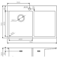 Кухонная мойка Omoikiri Akisame 78-IN-L 4973060 (нержавеющая сталь) - Превью изображения №2 — Интернет-магазин samo.by