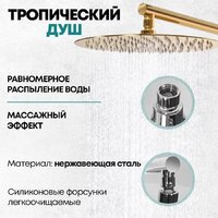 Душевая система  Grocenberg GB5001 (золото глянец) - Превью изображения №10 — Интернет-магазин samo.by