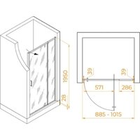 Душевая дверь RGW PA-008B 350800890-24 - Превью изображения №2 — Интернет-магазин samo.by