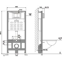 Инсталляция для унитаза Roxen StounFix Dual Fresh 830081 - Превью изображения №12 — Интернет-магазин samo.by