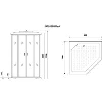 Душевая кабина Niagara NG-6901-01GD Black 90x90x220 (прозрачное стекло) - Превью изображения №3 — Интернет-магазин samo.by