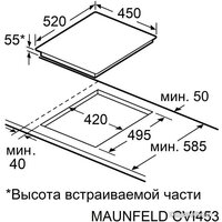Варочная панель MAUNFELD CVI453STBK - Превью изображения №8 — Интернет-магазин samo.by
