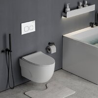 Унитаз подвесной Roxen Porto в комплекте с инсталляцией StounFix Dual Fresh 6 в 1 538465 (кнопка: белый глянец) - Превью изображения №11 — Интернет-магазин samo.by