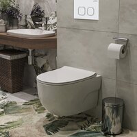 Унитаз подвесной Roxen Porto в комплекте с инсталляцией StounFix Dual Fresh 6 в 1 538465 (кнопка: белый глянец) - Превью изображения №8 — Интернет-магазин samo.by