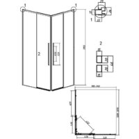 Душевой уголок Grossman Galaxy 100x100x195 300.K33.01.1110.32.00 (золото сатин/прозрачное стекло) - Превью изображения №10 — Интернет-магазин samo.by